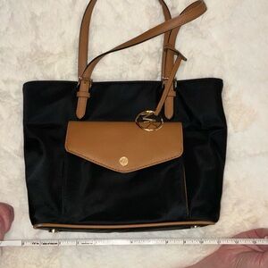 Michael Kors Black and Tan Tote